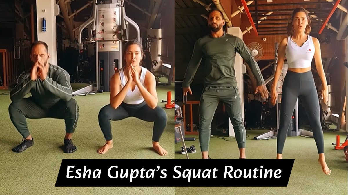 Esha Gupta Squat Routine Benefits Of Squats Onlymyhealth